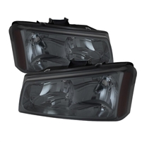 2003 - 2007 Chevy Silverado HD Crystal Headlights - Smoke