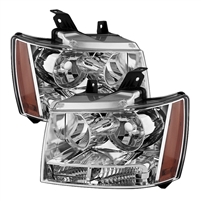 2007 - 2014 Chevy Suburban Crystal Headlights - Chrome