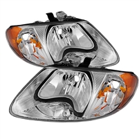 2001 - 2007 Dodge Caravan / Grand Caravan Crystal Headlights - Chrome