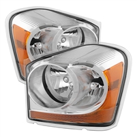 2004 - 2006 Dodge Durango OEM Style Headlights - Chrome