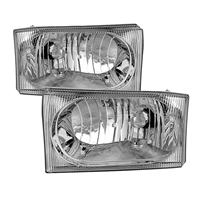 1999 - 2004 Ford Excursion OEM Style Headlights - Chrome