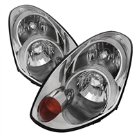 2005 - 2006 Infiniti G35 Sedan Crystal Headlights - Chrome