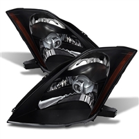 2003 - 2005 Nissan 350Z Crystal Headlights - Black