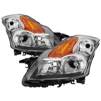 2007 - 2009 Nissan Altima 4Dr Crystal Headlights - Chrome