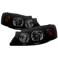 2005 - 2010 Pontiac G6 2Dr / 4Dr Crystal Headlights - Black/Smoke