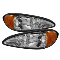 1999 - 2005 Pontiac Grand AM Crystal Headlights - Chrome
