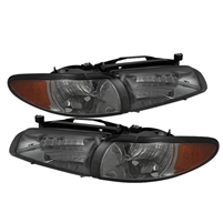 1997 - 2003 Pontiac Grand Prix Crystal Headlights + Amber Corner Lights - Smoke