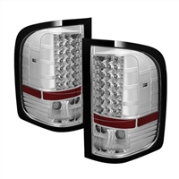 2007 - 2014 Chevy Silverado HD LED Tail Lights - Chrome