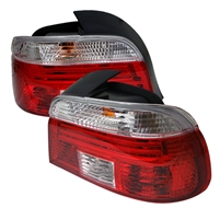 1997 - 2000 BMW 5-Series E39 4Dr Euro Style Tail Lights - Red/Clear