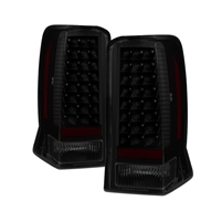 2002 - 2006 Cadillac Escalade LED Tail Lights - Black/Smoke