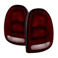 1996 - 2000 Chrysler Town & Country OEM Style Tail Lights - Dark Red