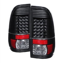 1997 - 2003 Ford F-150 Styleside LED Tail Lights - Black