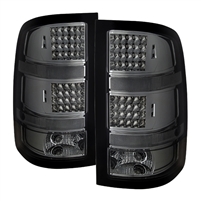 2007 - 2013 GMC Sierra LED Tail Lights - Smoke