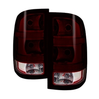 2007 - 2013 GMC Sierra OEM Style Tail Lights - Red/Smoke