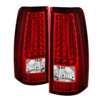 2003 - 2007 Chevy Silverado LED Tail Lights - Red/Clear