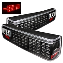 1987 - 1993 Ford Mustang LED Tail Lights - Black