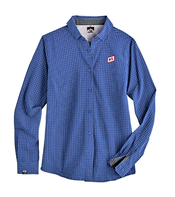 LADIES' STORM CREEK TRUE BLUE MICROPLAID WOVEN SHIRT