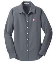 LADIES' LONG SLEEVE PORT AUTHORITYÂ® SUPERPROâ„¢ OXFORD SHIRT