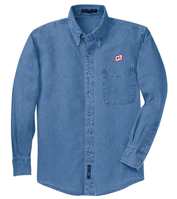 SANMARÂ® MENâ€™S LONG SLEEVE DENIM SHIRT