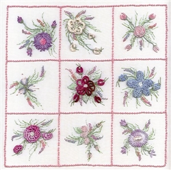 Nine Flower Sampler 1 - Edmar kit #1821A