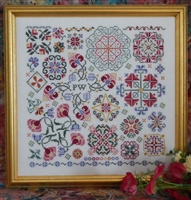 Rosewood Manor - S-1060  Swirling Flowers Sampler