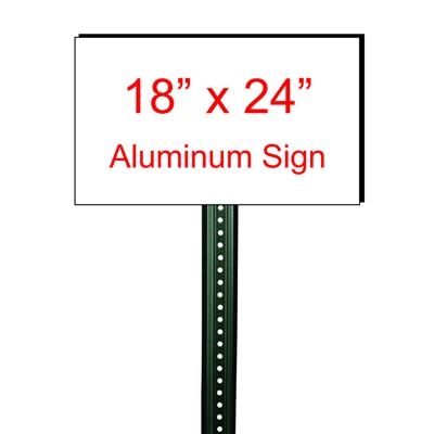 18" x 24" Custom Aluminum Sign