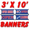 Fluorescent Banners 3' x 10'