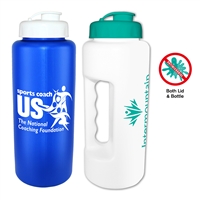 Antimicrobial Water Bottle w Flip Top - 32oz