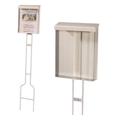 Clear Acrylic Outdoor Brochure Box on Stake