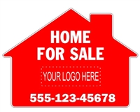 House Shaped Custom Printed Real Estate Signs