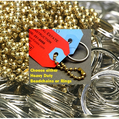 Chains or Rings for Key Tags