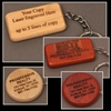 Engraved Wood Key Chains