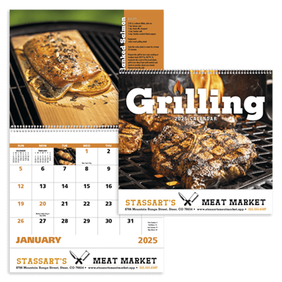 Grilling Recipes Full Size Calendar