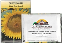 Giant Sunflower Custom Printed Seed Packets