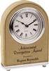 Light Brown Arch Leatherette Desk Clock