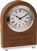 Dark Brown Arch Leatherette Desk Clock