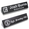 Black Marble Desk Name Bar