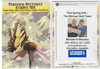 Perennial Butterfly Garden Personalized Seed Packets