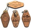 Hotel / Motel Wood Engraved Key Tags