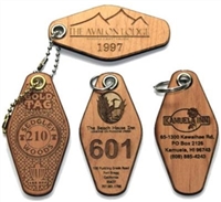 Hotel / Motel Wood Engraved Key Tags