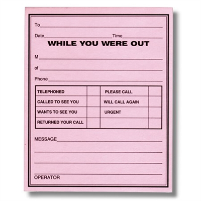 While You Were Out Message Pads