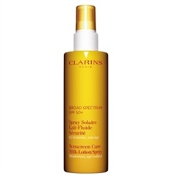 Clarins Sunscreen Care Milk Lotion Spray SPF 50 + at CosmeticAmerica