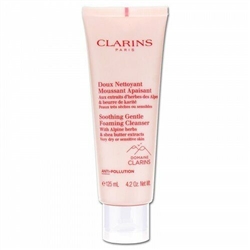 Clarins Soothing Gentle Foaming Cleanser with Alpine Herbes & Shea Butter Extreacts Very Dry or Sensitive Skin 4.2 oz / 125 ml  at Cosmetic America