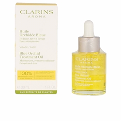 Clarins Blue Orchid Treatment Oil Moisturizes, Restores Radiance Dehydrated Skin 1 oz / 30ml