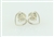 silver heart earrings, heart earrings