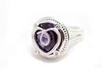 Exclusive Alexandrite Heart Ring, Bright Finish