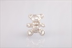 teddy bear pendant, newborn baby girl