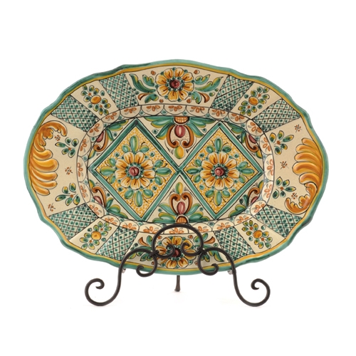 Oval Serving Platter Especial- Antique Green