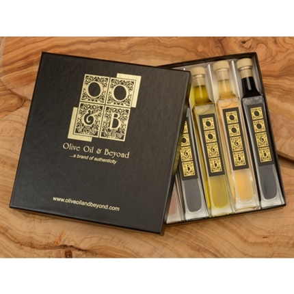 Citrus Fall Olive Oil Balsamic Vinegar Gift Set - Black