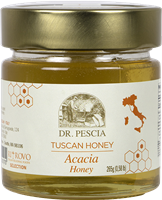 A jar of Tuscan Acacia Honey